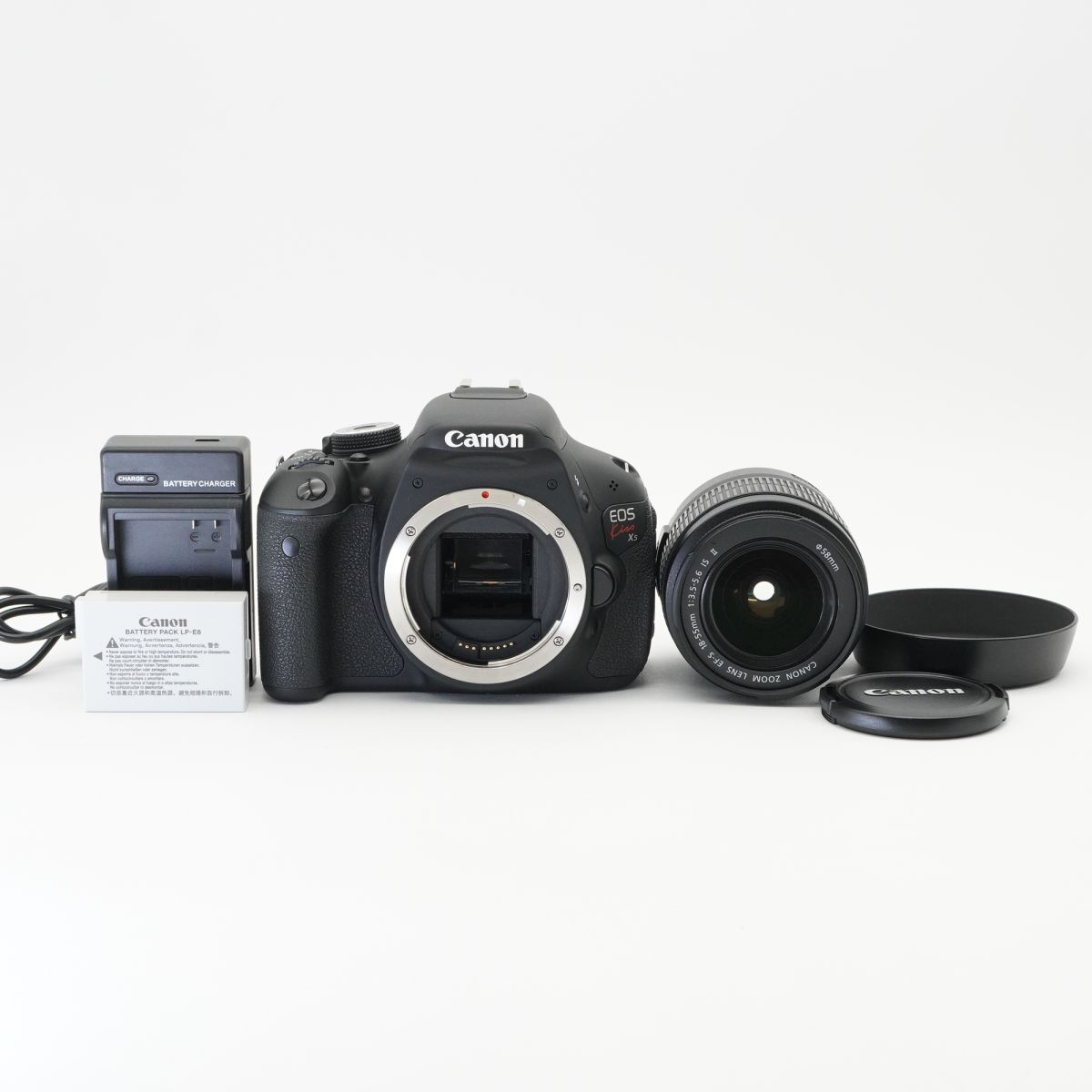 美品 動作確認済 Canon キヤノン EOS Kiss X5 EF-S 18-55mm F3.5-5.6 IS II デジタル一眼レフカメラ #f181B3686