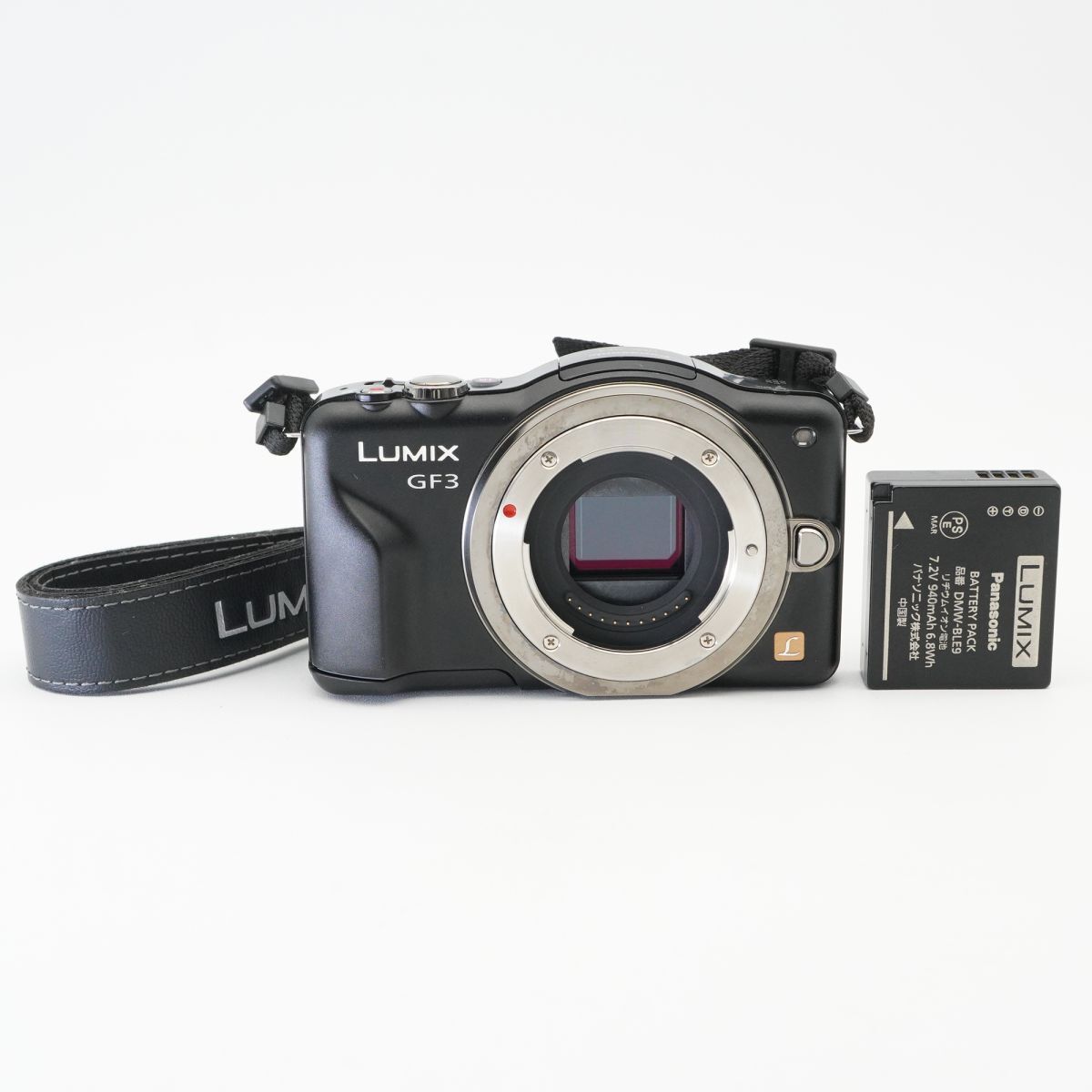 良品 動作確認済 Panasonic パナソニック LUMIX DMC-GF3 ブラック ミラーレス一眼カメラ #f22B3892