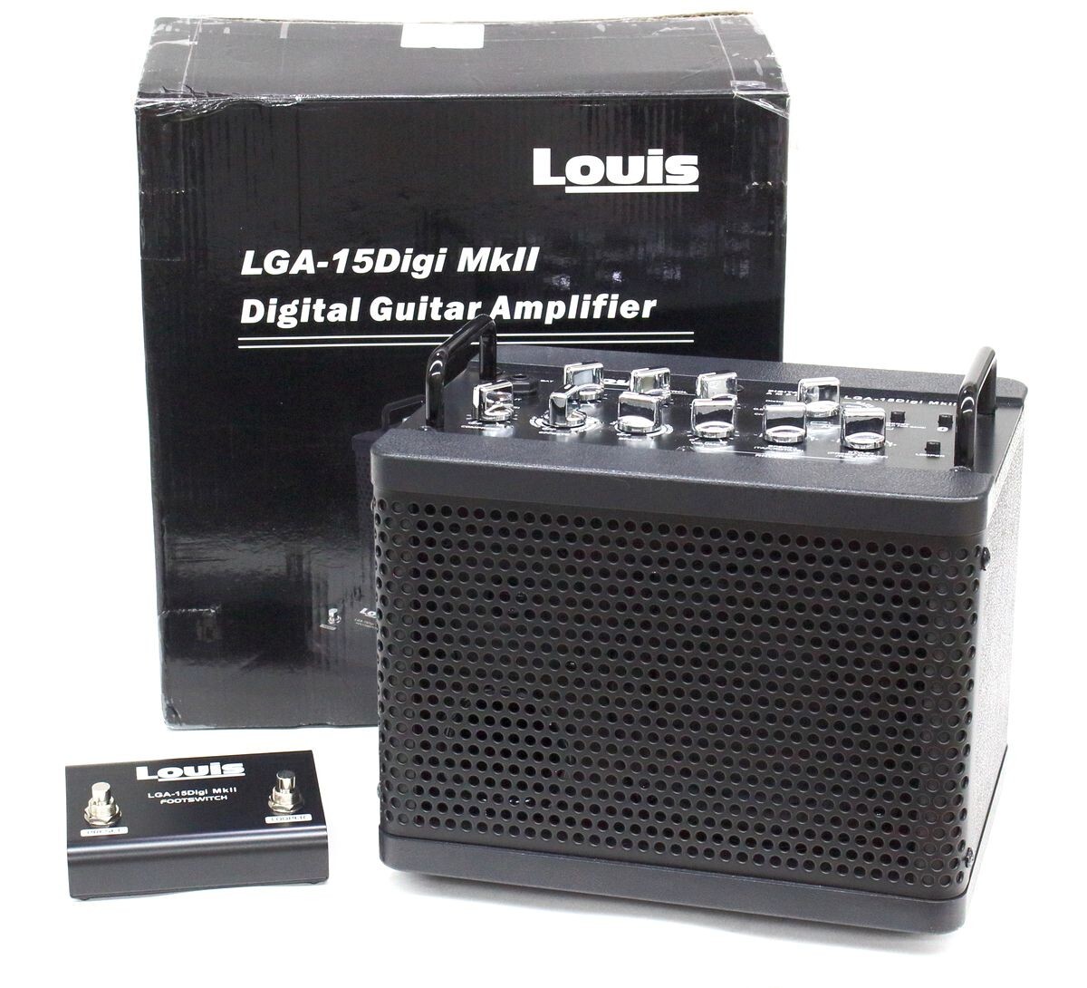 ◇ Louis ギターアンプ LGA-15DigiMkII フットスイッチ付き ◇MHD14791　ルイス リズムマシン・ルーパー搭載
