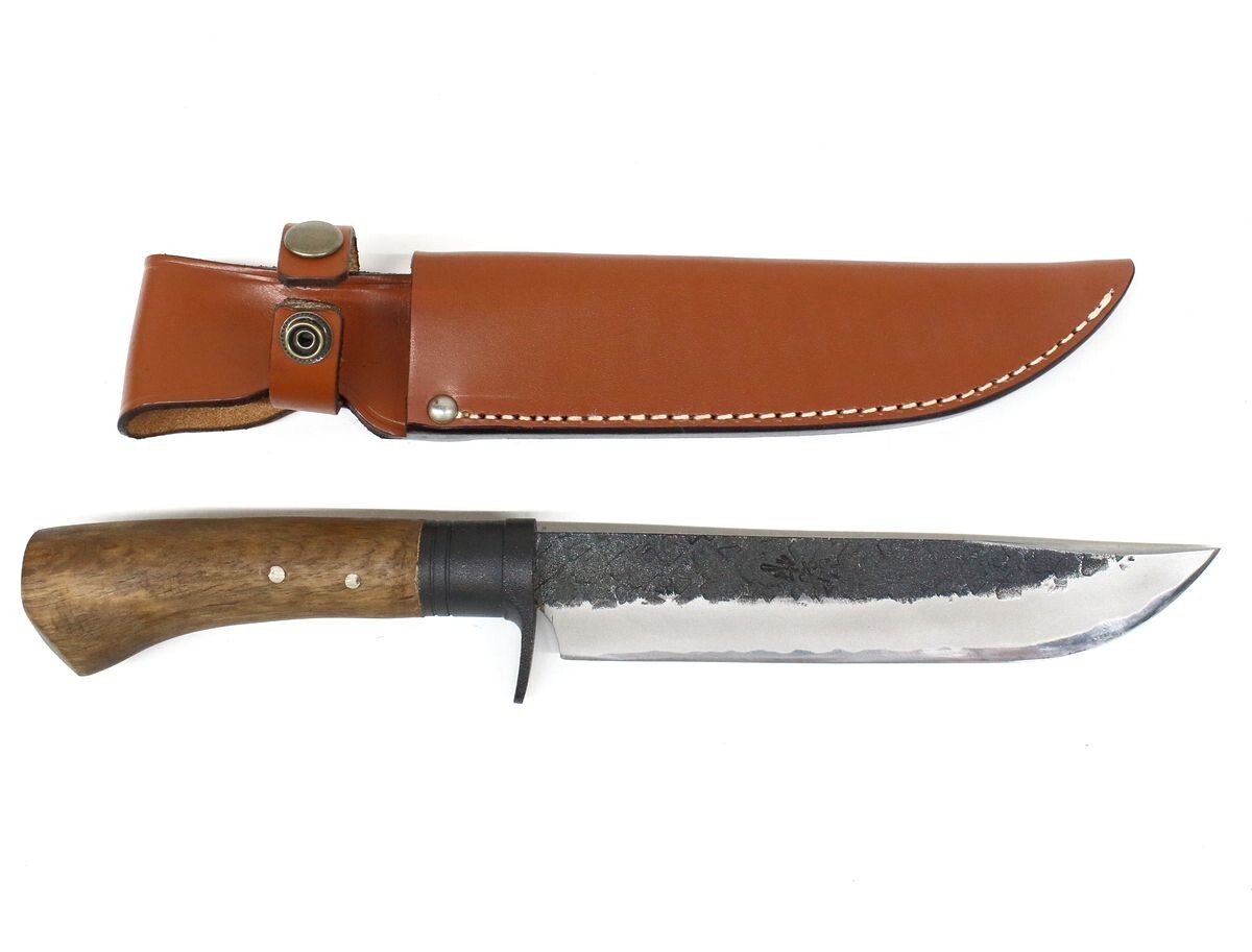 ○ 【未使用】 トヨクニ 晶之作 四万十剣鉈 青6寸 刃渡り18.6cm 全長33cm ケース付き ○MOF10576　ナイフ