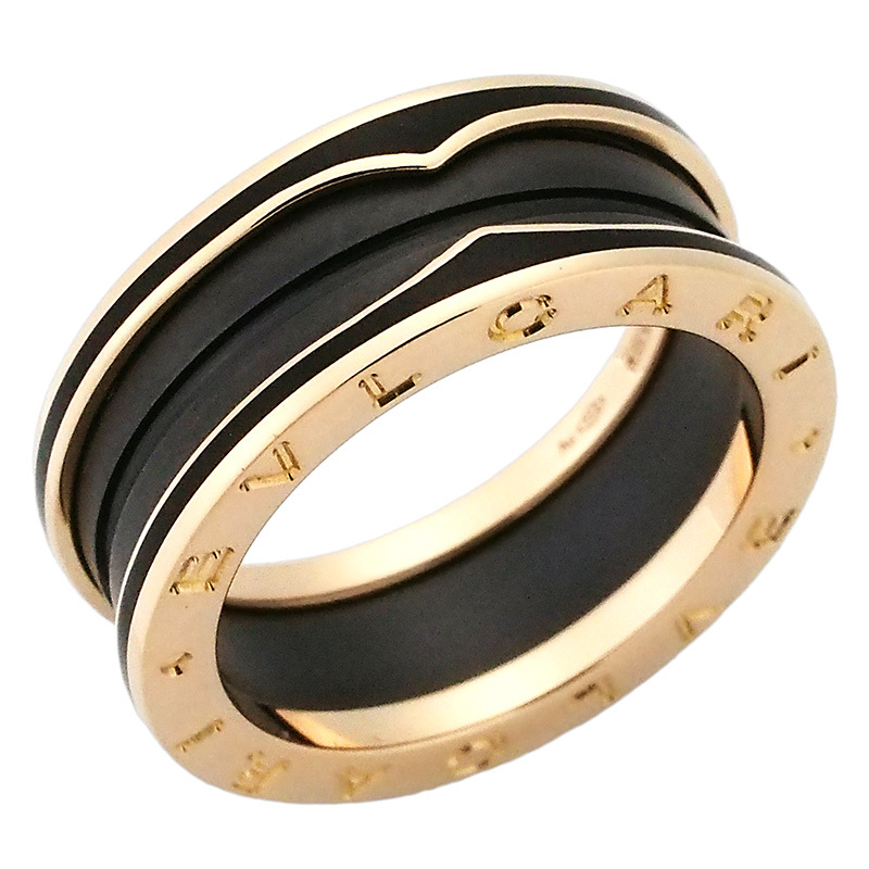 ◆ミウラ◆ ブルガリ BVLGARI B-zero1 ビーゼロワン K18PG セラミック リング ＃56 仕上済