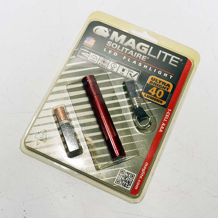 ☆☆☆　 レア　MAGLITE SOLITAIRE LED FLASHLIGHT レッド（新品長期保存品） 　☆☆☆