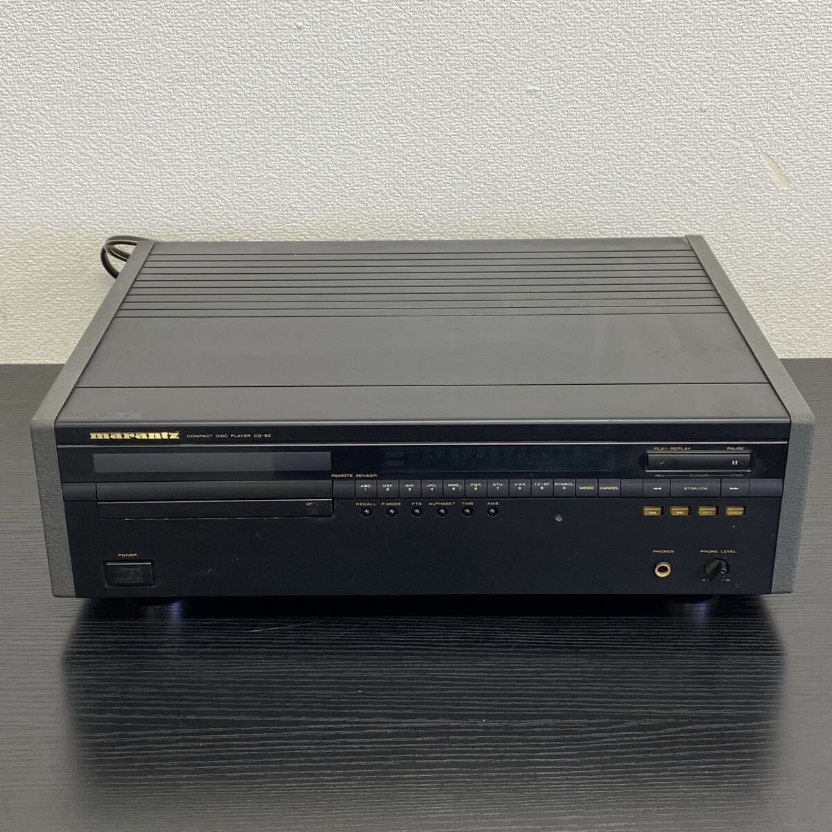 【5M68】1円スタート Marantz COMPACT DISC PLAYER CD-80 マランツ CDプレーヤー CDデッキ オーディオ機器 音響機材 通電確認済み ブラック
