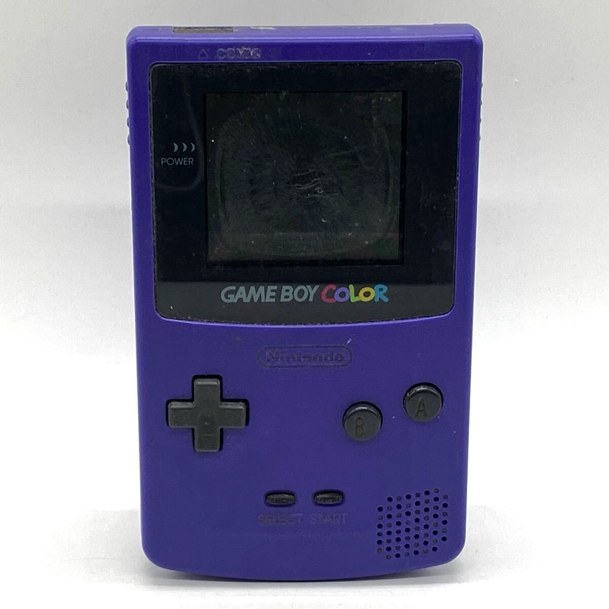 【5M75】1円スタート Nintendo GAME BOY COLOR CGB-001 任天堂 ニンテンドー ゲーム ボーイ カラー パープル 携帯ゲーム機 本体