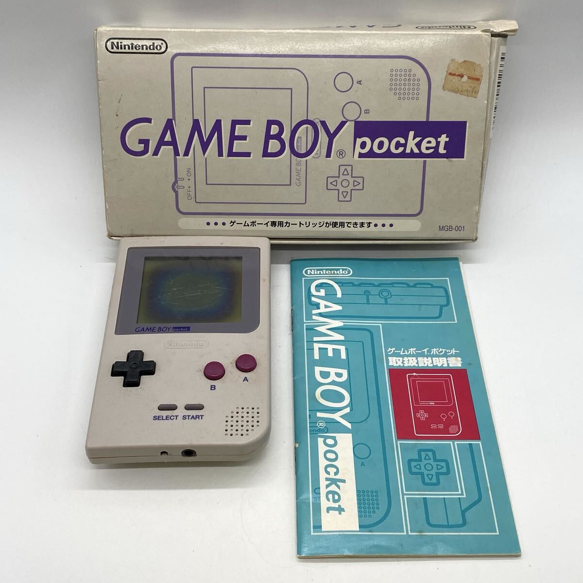【5M74】1円スタート Nintendo GAME BOY pocket MGB-001 任天堂 ニンテンドー ゲームボーイ ポケット 携帯 ゲーム機 本体 グレー GBP