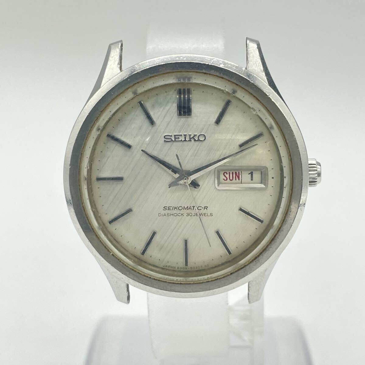 【5白53】1円スタート SEIKO SEIKOMATIC-R DIASHOCK 30JEWELS / 8306-9030 セイコーマチック 自動巻き デイデイト 30石 腕時計 