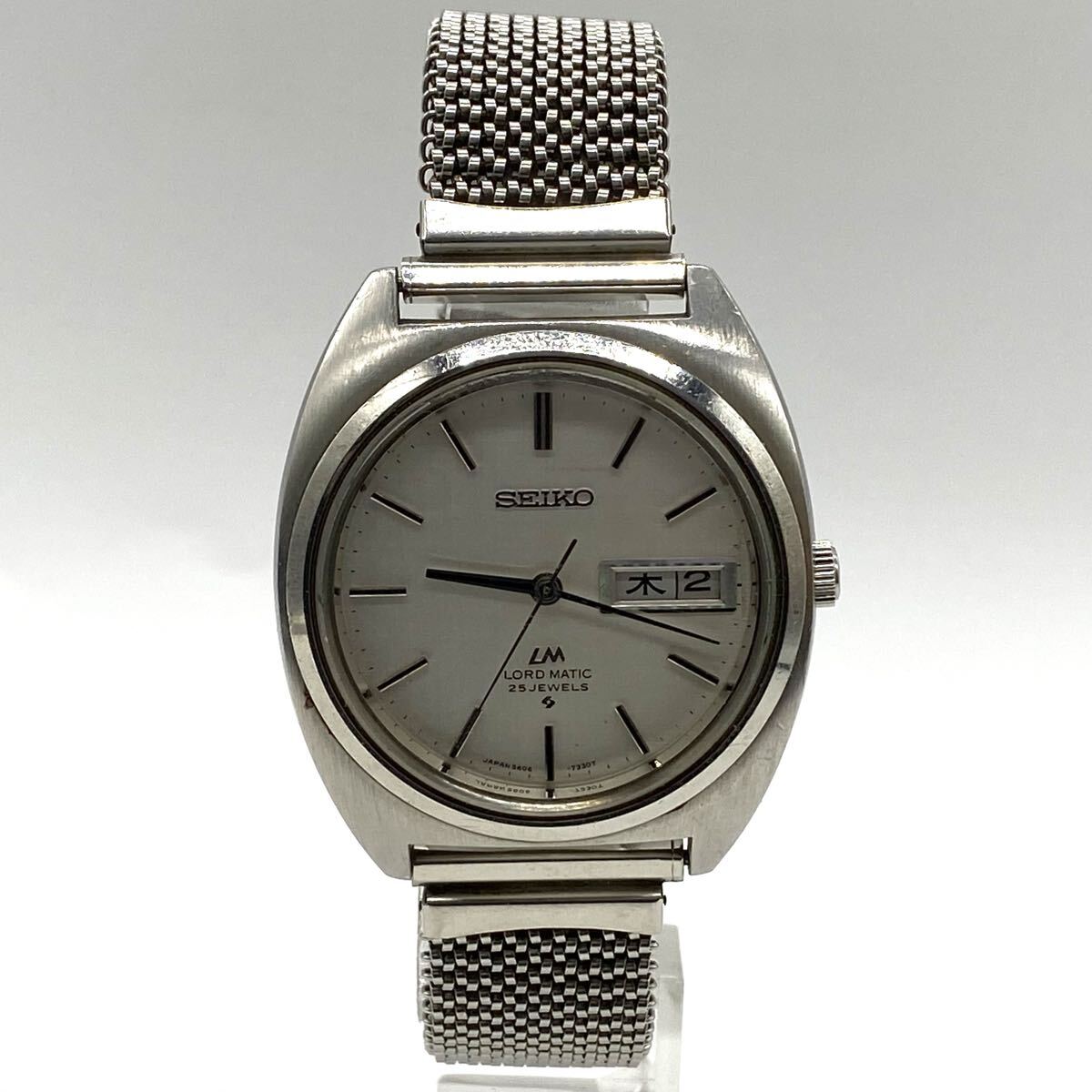 【5K1】1円スタート SEIKO LM LOADMATIC 25JEWELS / 5606-7140 セイコー ロードマチック 25石 デイデイト 自動巻き 腕時計 シルバーカラー