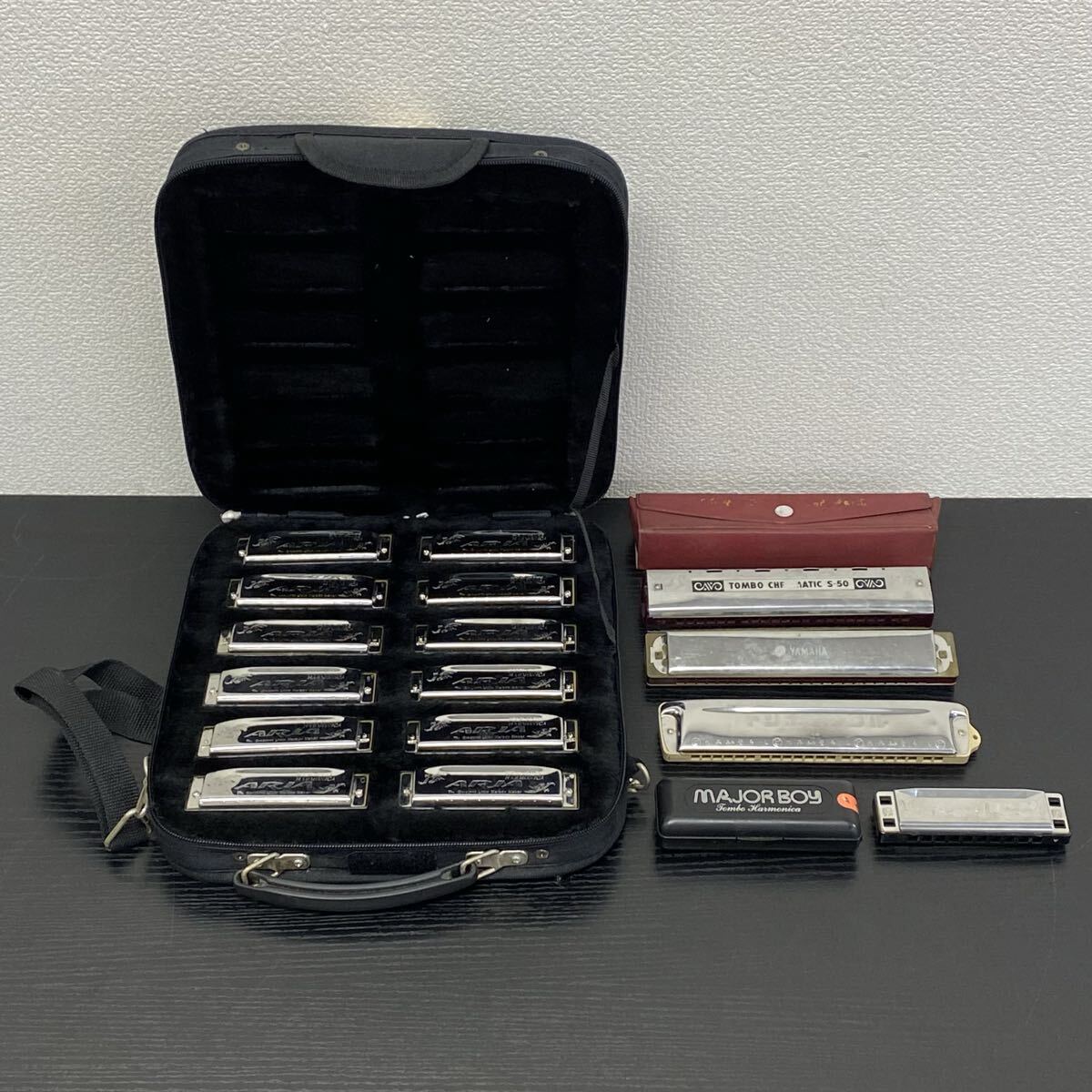  【5白41】1円スタート ハーモニカまとめて16点 FOLK BLUES HARMONICA ブルースハープ YAMAHA ヤマハ トンボシングル MAJOR BOY TOMBO 