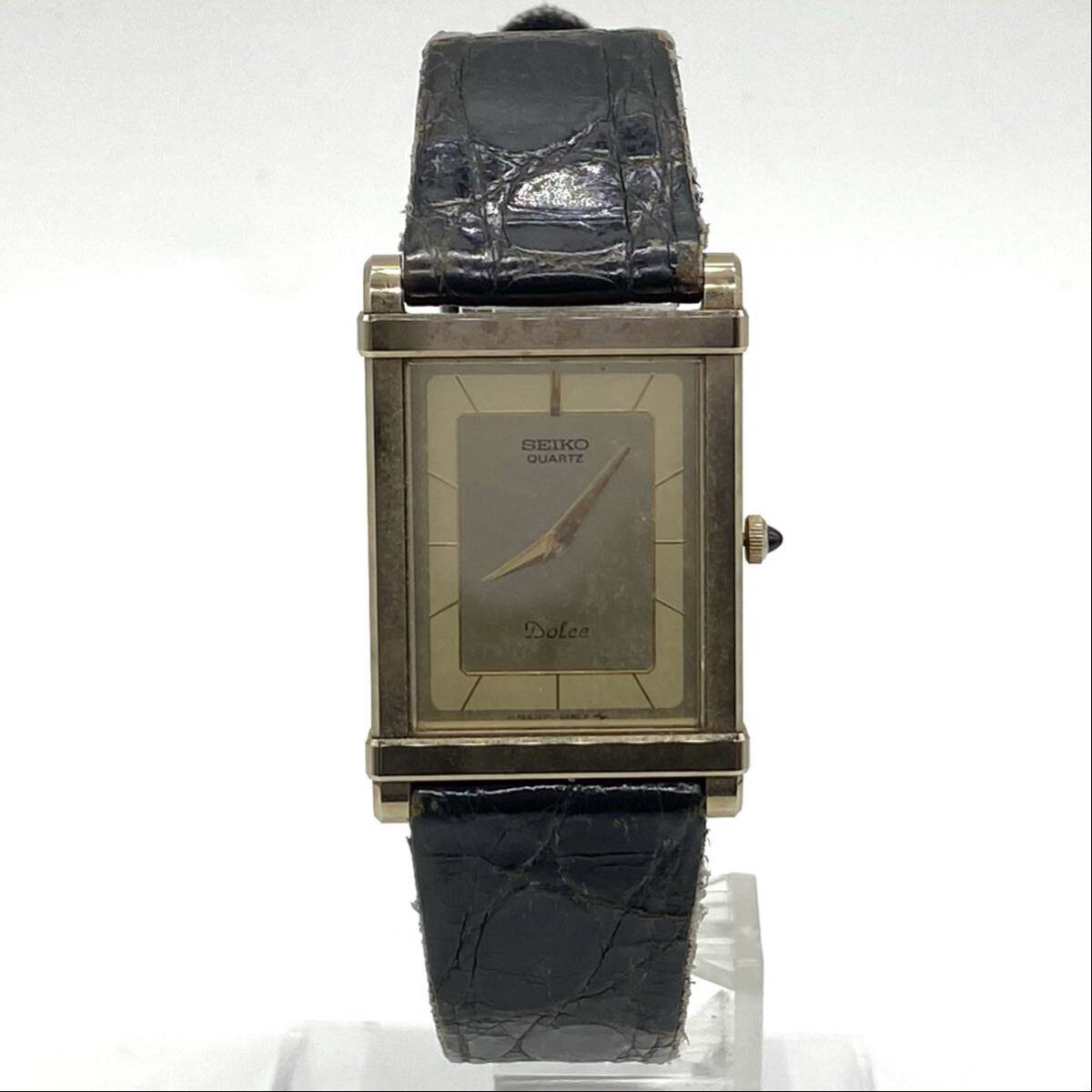 【5S26】 1円スタート SEIKO DOLCE / 1220-5110 セイコー ドルチェ タングステン クォーツ 電池式 スクエア 腕時計 レディース