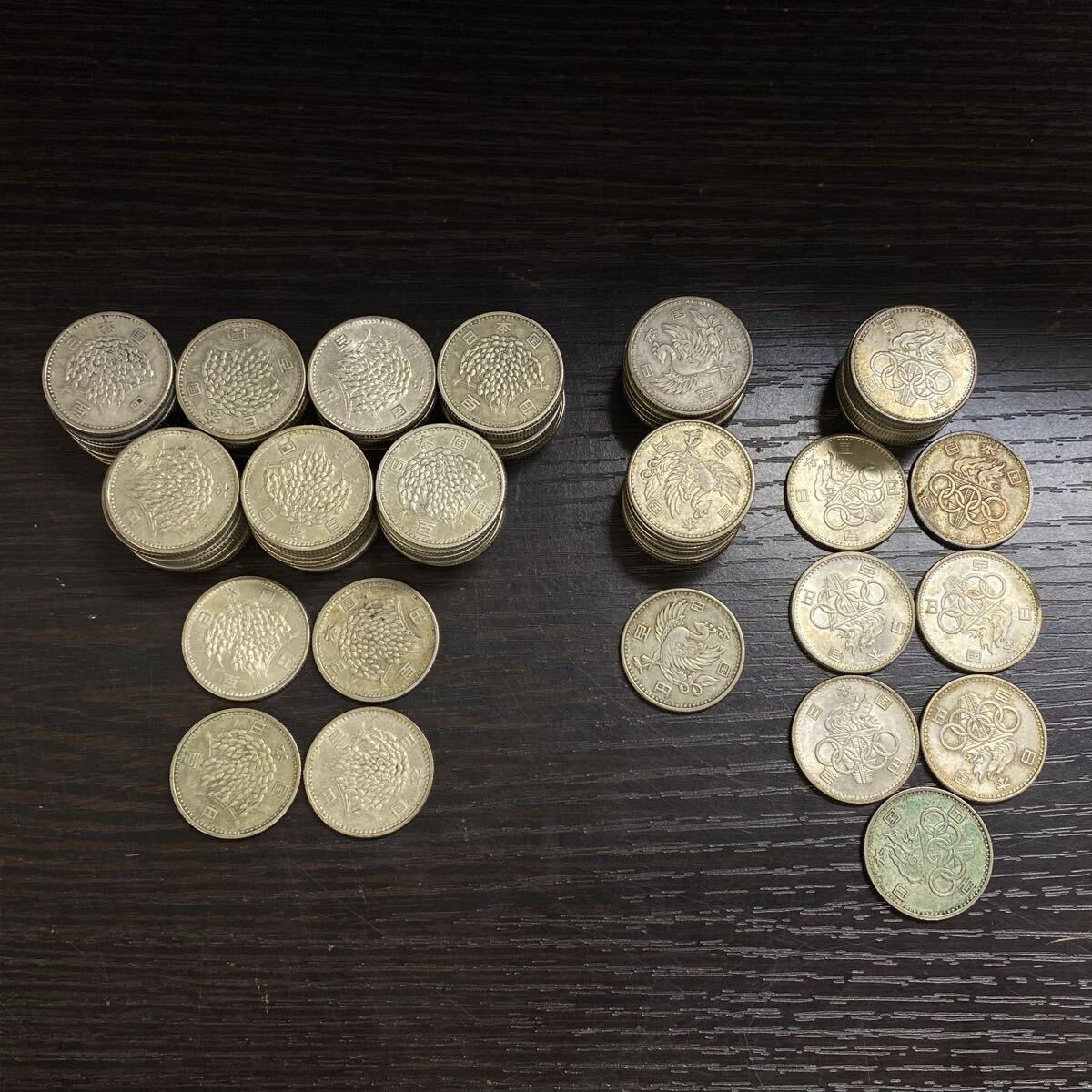 【5U44】1円スタート 100円 百円銀貨 東京オリンピック 稲穂 鳳凰 まとめて 112枚 額面 11,200円 昭和 日本国 古銭 記念 硬貨 コレクション
