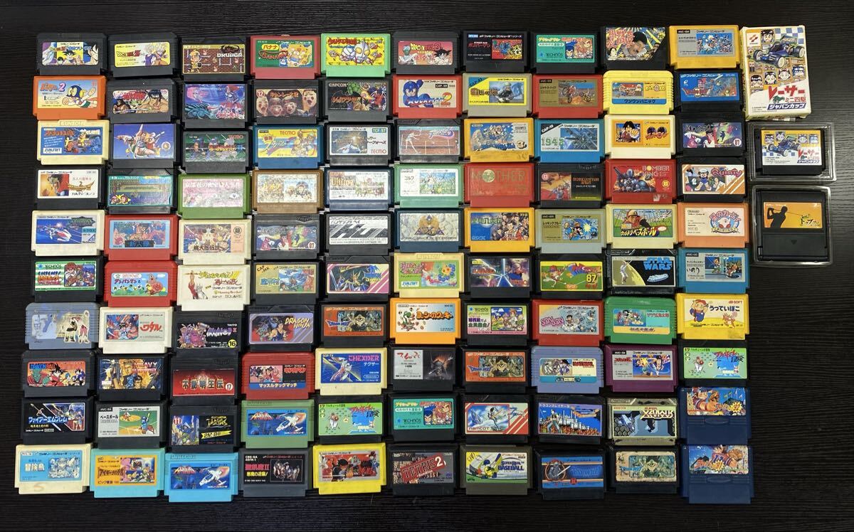 【5T80】1円スタート ファミリーコンピューター ゲームソフト まとめて102点 Nintendo ファミコン ドラゴンボール 星のカービィ キン肉マン