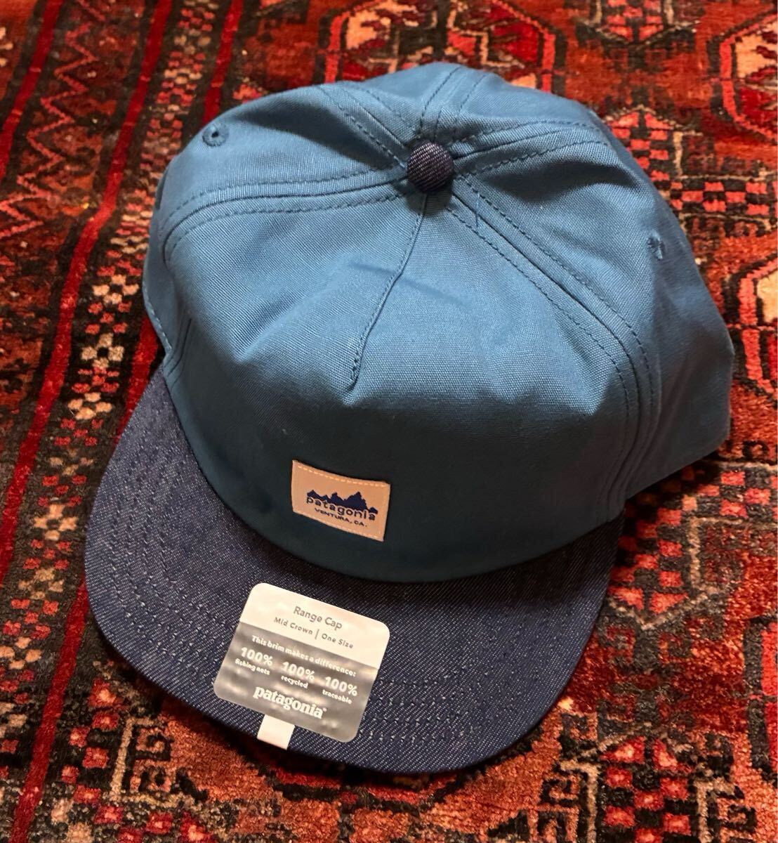 1スタ Patagonia パタゴニア Range Cap レンジキャップ FA22 WAVB 新品タグ付 スナップバック 帽子 アウトドア デニム キャップ インディゴ
