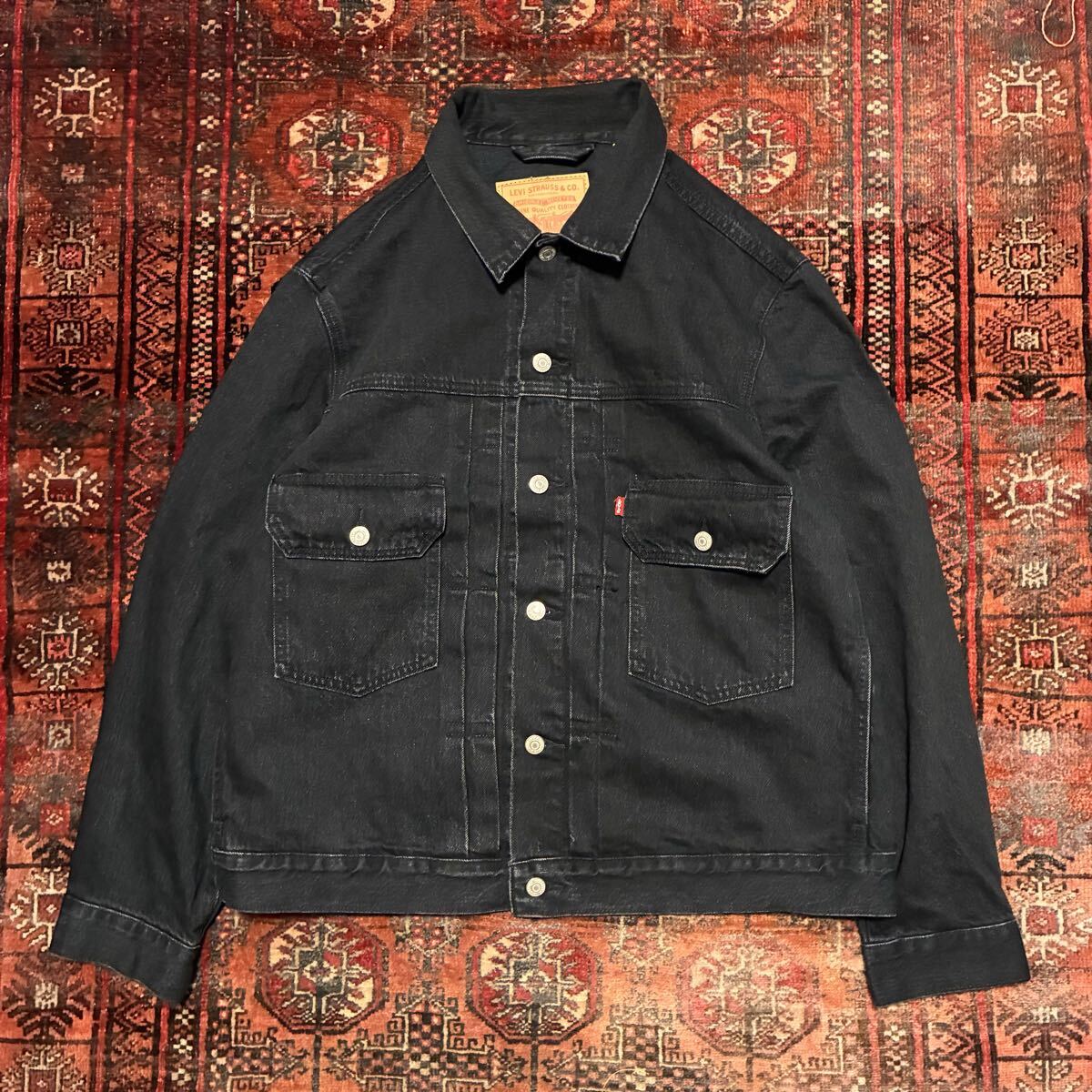 1スタ 珍品 正規品 Levi’s リーバイス ブラック デニムジャケット 2ndタイプ L 復刻 507XX リーバイス 古着 ヴィンテージ ジージャン 