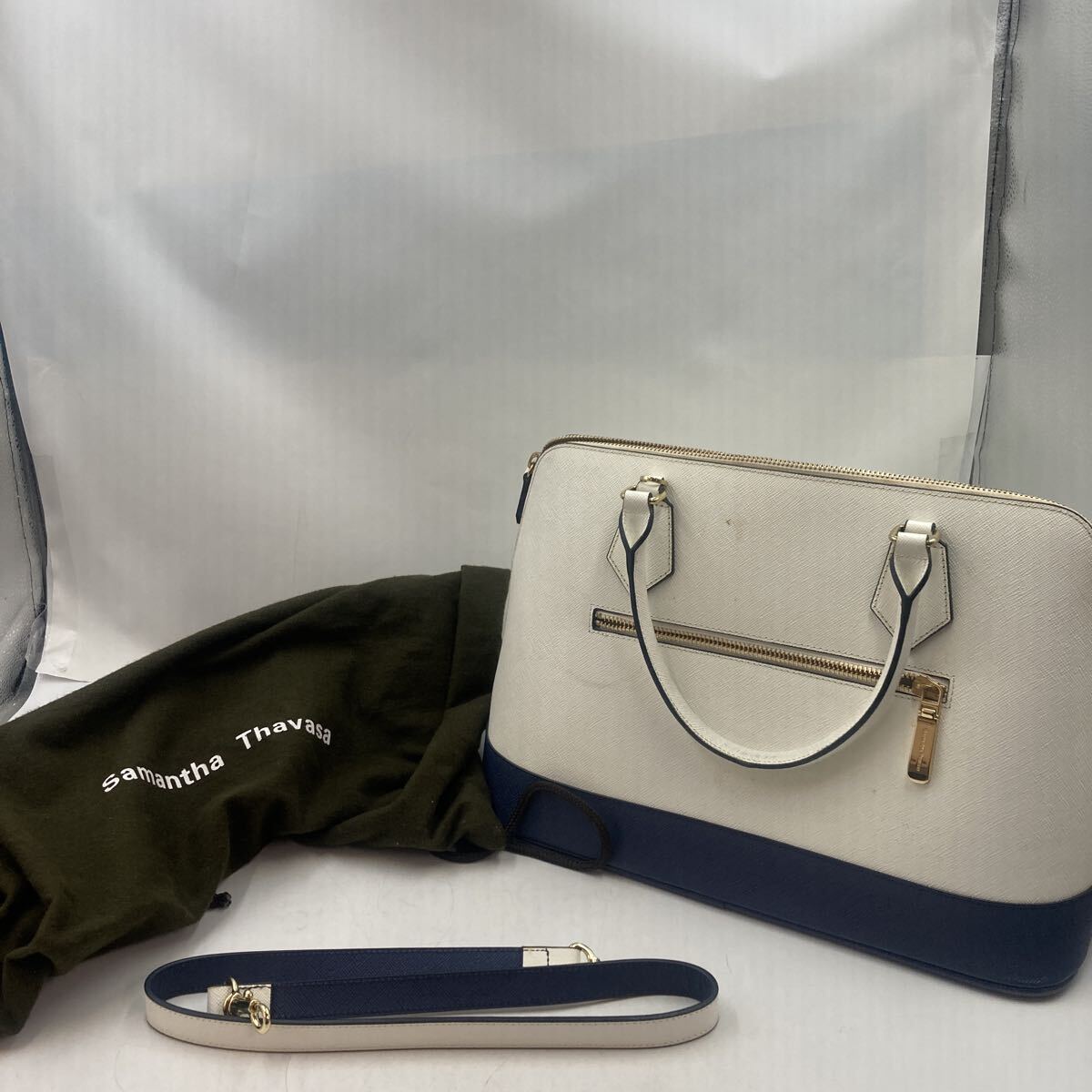 □ Samantha THavasa ハンドバッグ ショルダーバッグ 2WAY ホワイト レディース 女性用 ファッション小物