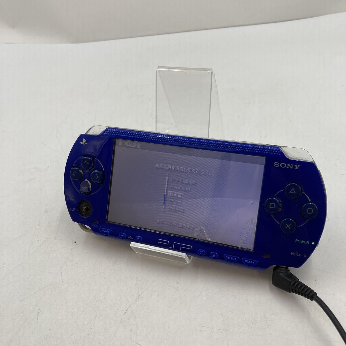 △ SONY PSP-1000 PlayStation ソニー プレイステーションポータブル ゲーム機本体 スティック破損あり バッテリー無し 通電確認済み