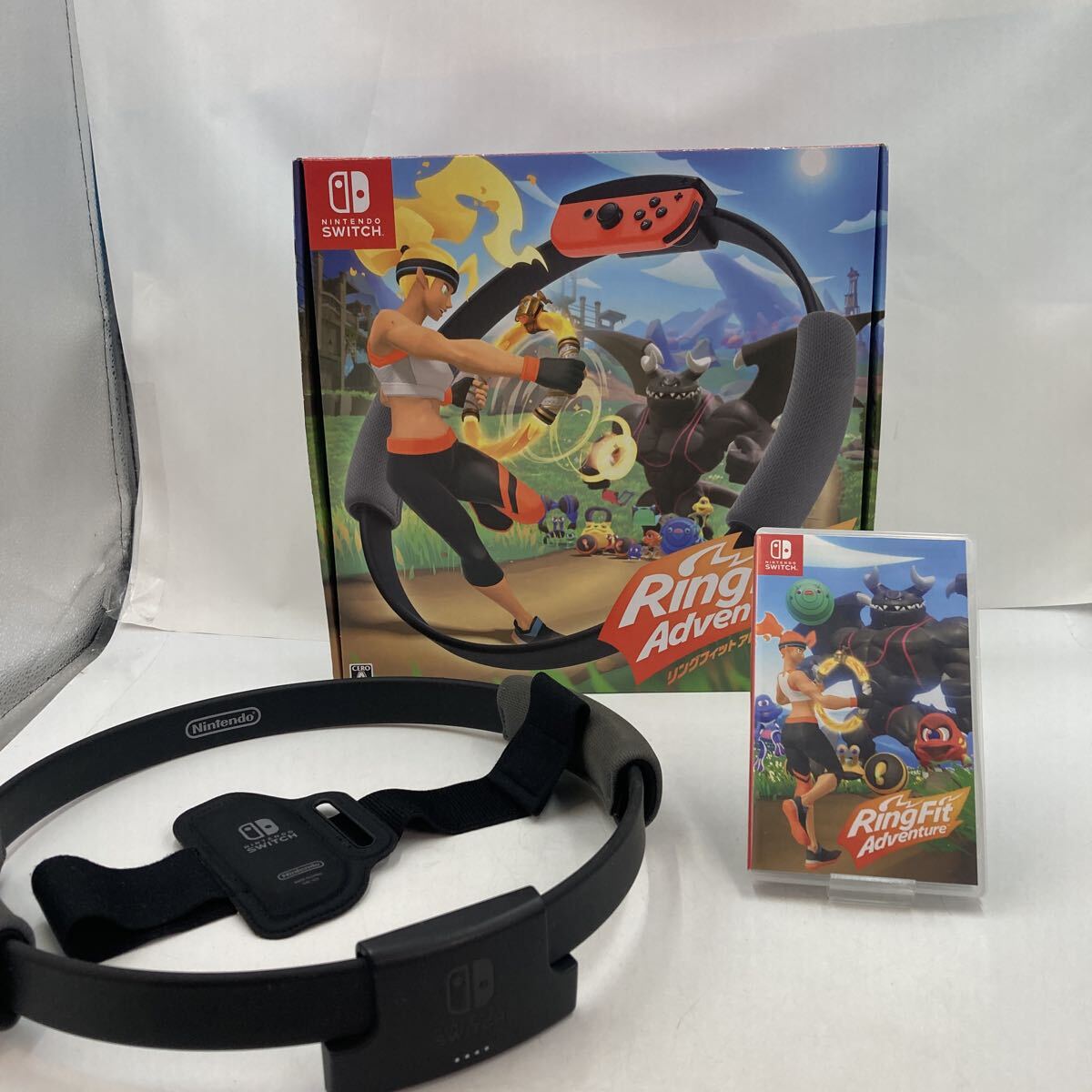 □ Nintendo Switch リングフィットアドベンチャー リングコン レッグバンド 任天堂 ソフト NINTENDO ゲームソフト 箱有り 通電未確認