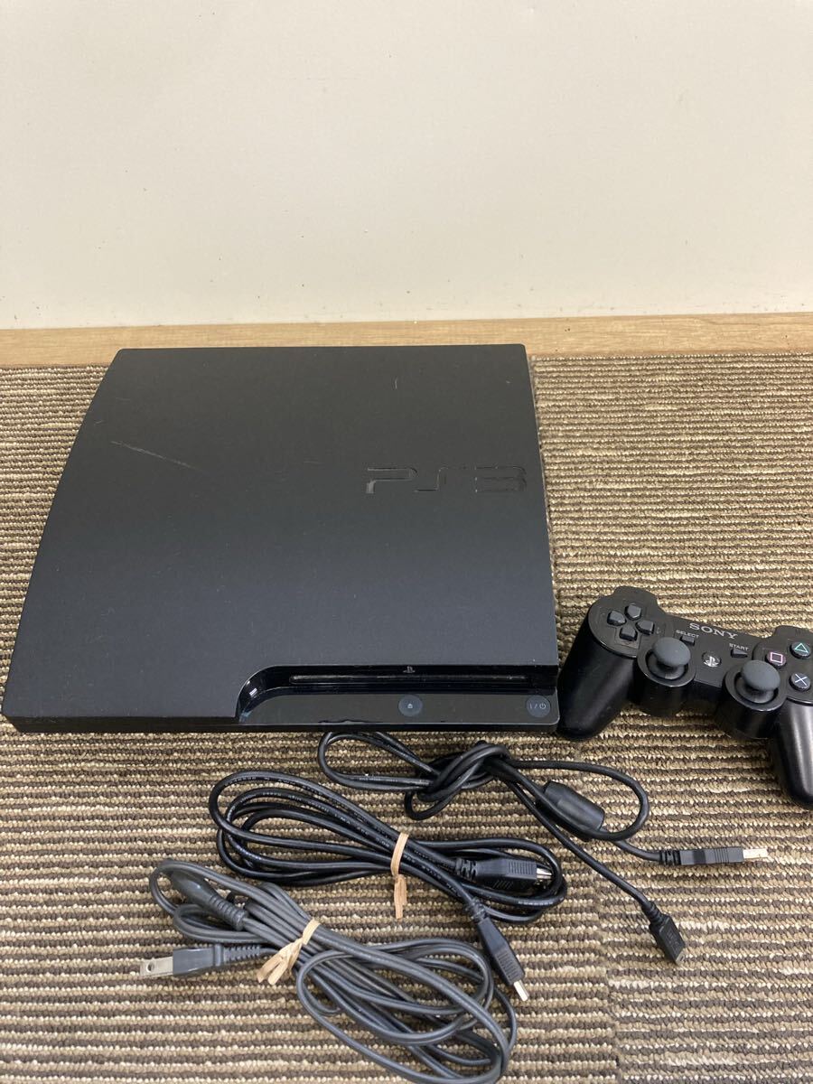 φ SONY PlayStation3 CECH-3000A ソニー プレイステーション3 プレステ3 ゲー厶機 ブラック リモコン付き コード付き 通電確認済み