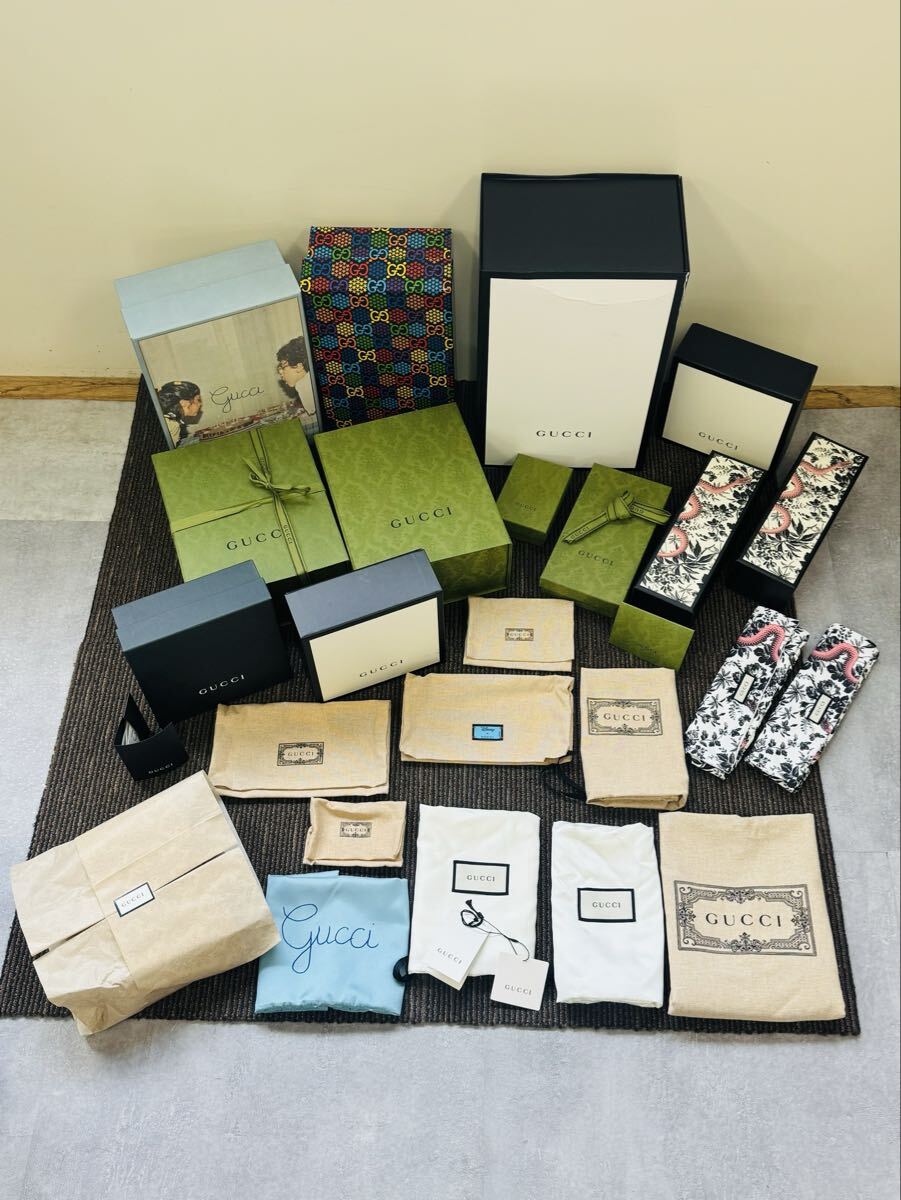 △【まとめ商品】 GUCCI グッチ 空箱 保管箱 BOX 巾着袋 保管袋 Disney×GUCCI ブランド 空き箱 ボックス 約20点まとめ ファッション