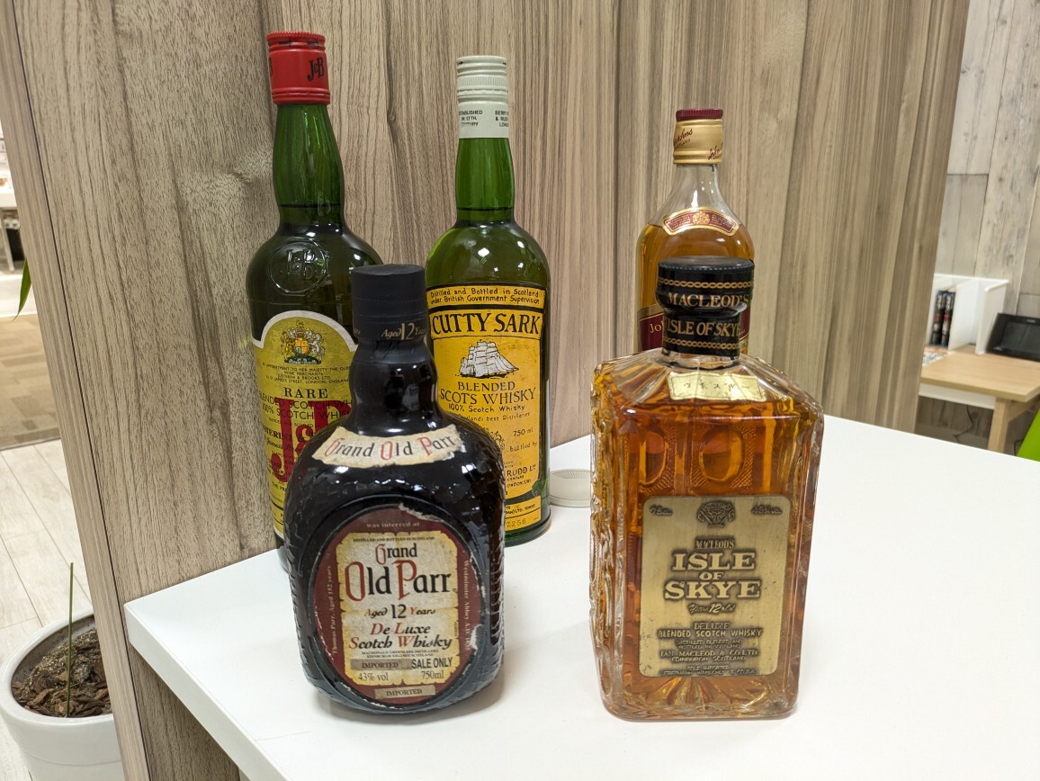 グランド オールド パー12年、アイルオブスカイ 12年、J & B、カティサーク イエロージョニーウォーカー赤 750ml 43% 未開栓 自宅保管品 