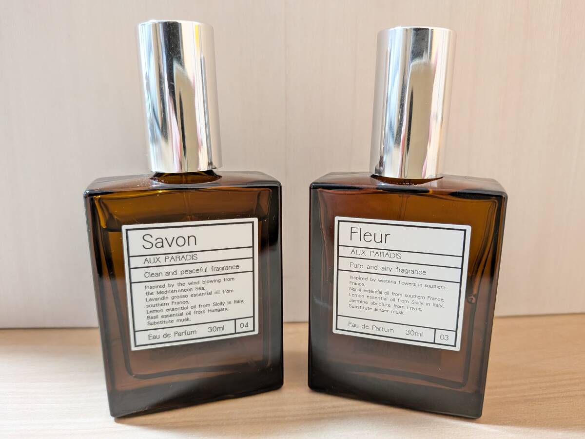 パルファム AUX PARADIS オゥパラディ Savon サボン＆FLEUR フルール 香水２点 30ml×２ 中古品◆26623