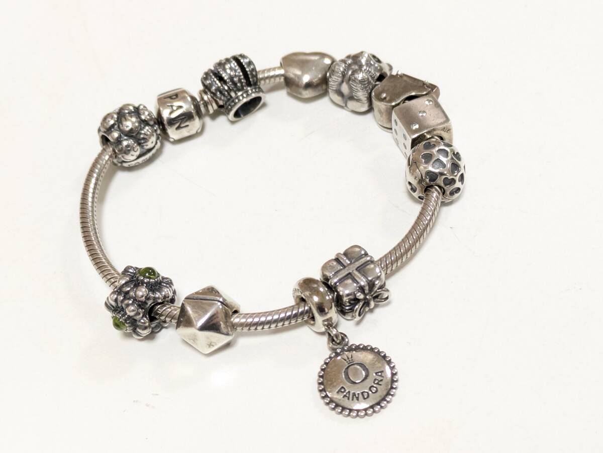  パンドラ PANDORA S925 ALE刻印有 ラインストーン シルバー 総重量約55.2g ブレスレット アクセサリー 装飾品