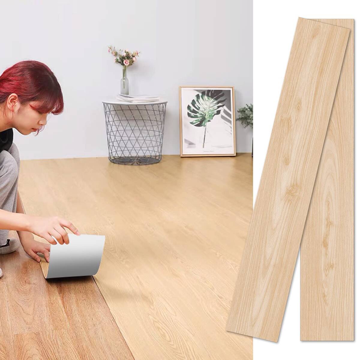 ★新品★フロアタイル 置くだけ 木目 配送料込み 36枚入り 約3畳 フロア シート 賃貸 防水 フローリング 床 リメイクシート