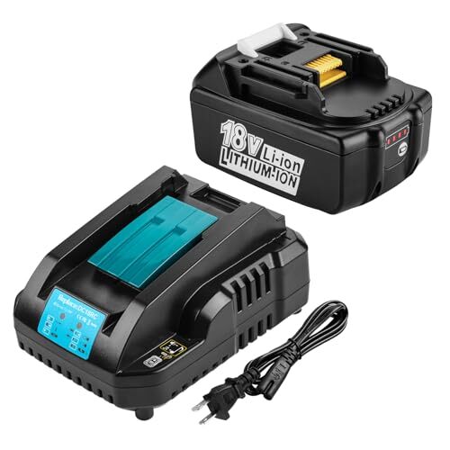 ★新品★Powilling 互換 マキタ 18v バッテリー 充電器セット マキタDC18RC充電器 14.4V-18V 3A B