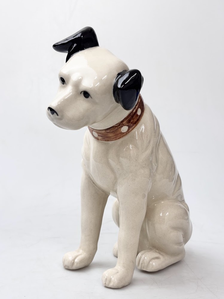 ビクター犬 ニッパー 陶器 置物 Nipper Victor レトロ アンティーク オブジェ インテリア
