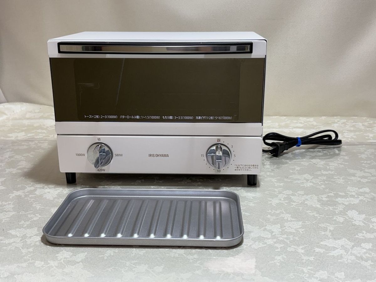 ★☆N15　アイリスオーヤマ　スチームオーブントースター（白）　SOT-011-W　2023年製　中古品☆★