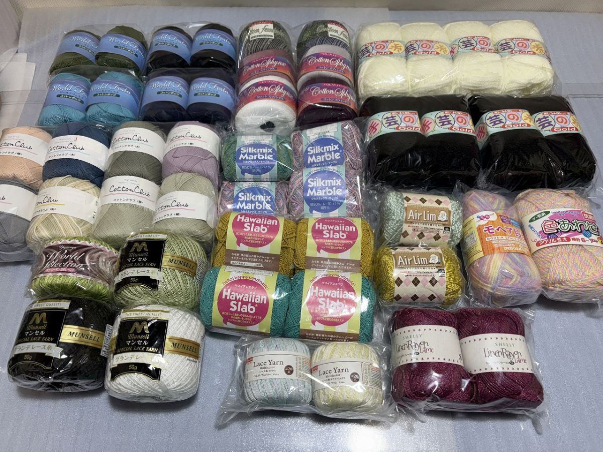 ★☆L936　毛糸・レース糸まとめ　50個　長期保管品☆★
