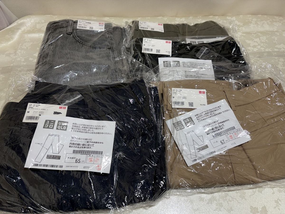 ★☆L960　レディース服　Ｍサイズ未使用　ユニクロ　パンツ・スカートまとめ　5点　裾上げ加工有り☆★