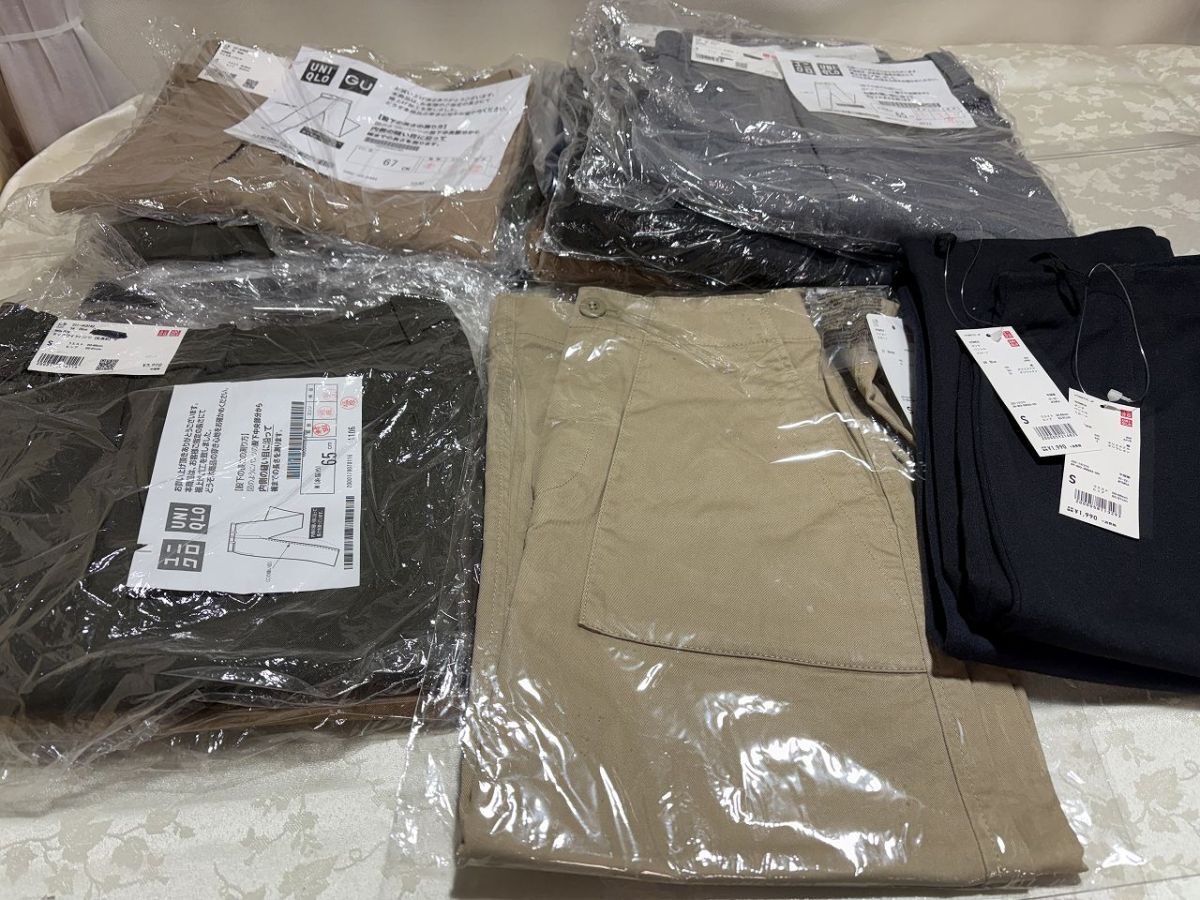 ★☆L958　ユニクロ　レディース服　Sサイズ　パンツ・スカート　未使用品まとめ（裾上げ加工有り）　12点☆★