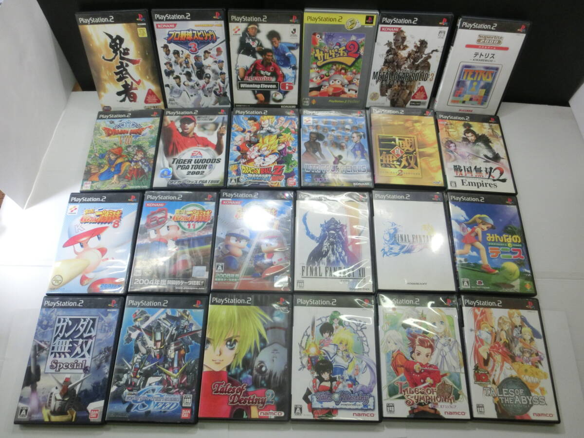 PS2/テイルズ オブ デスティニー1.2.他/メタルギア ソリッド 3/Jリーグ ウイニングイレブン6/プロ野球/ガンダム/テトリス/24本.まとめて