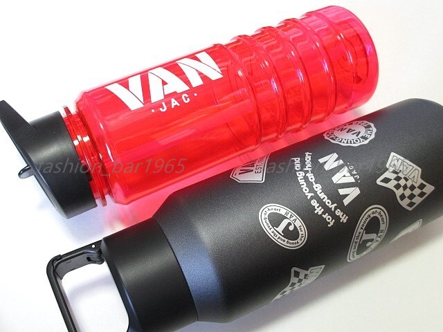 希少★VAN JAC ヴァンヂャケット★ロゴモチーフ 炭酸ボトル☆ストローボトル セット / ノベルティ アイビー Kent SCENE