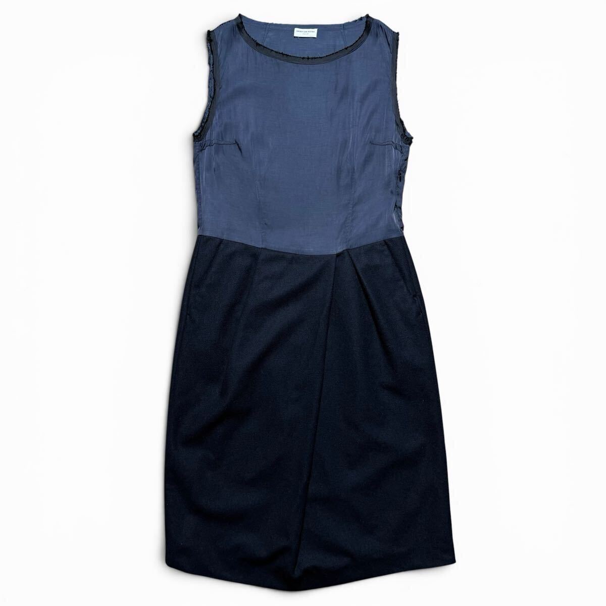 00s DRIES VAN NOTEN raw edge paneled sleeveless dress archive collection vintage ドリスヴァンノッテン ワンピース 