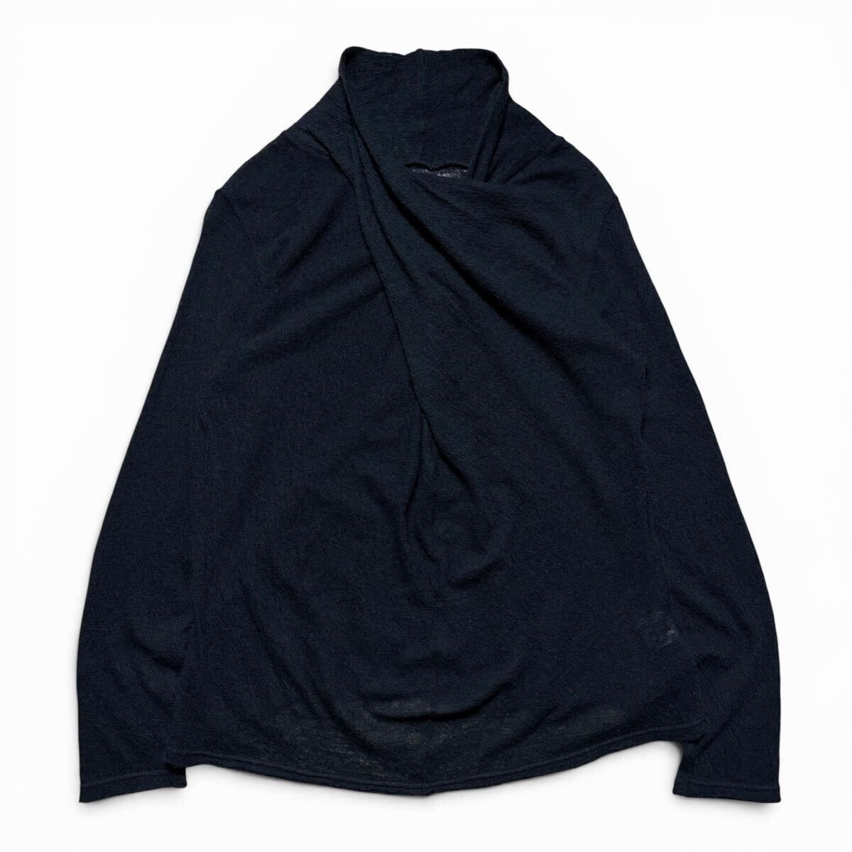 08AW ZUCCA draped wrap cashmere mix knit sweater Japanese label archive collection vintage 00s ズッカ カシミア混 ニットセーター