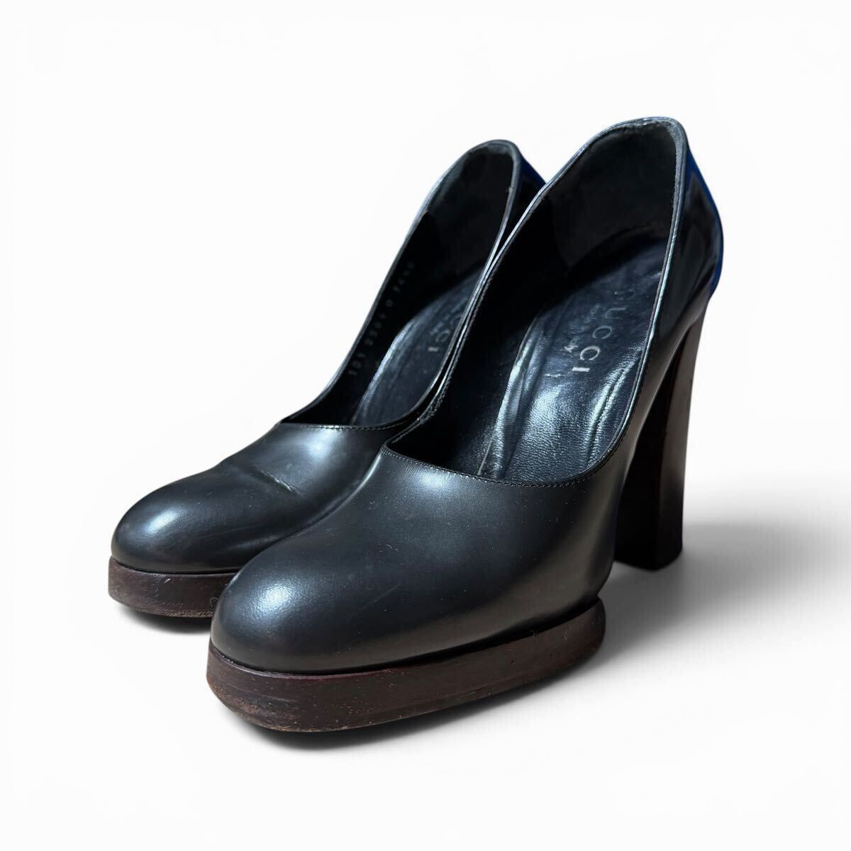 GUCCI chunky heel platform pumps boots archive collection vintage 00s Tom Ford グッチ プラットフォーム パンプス