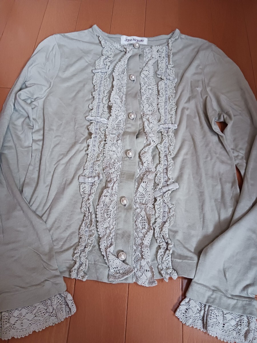 ジェーンマープル長袖カットソーカーディガングレーJaneMarple