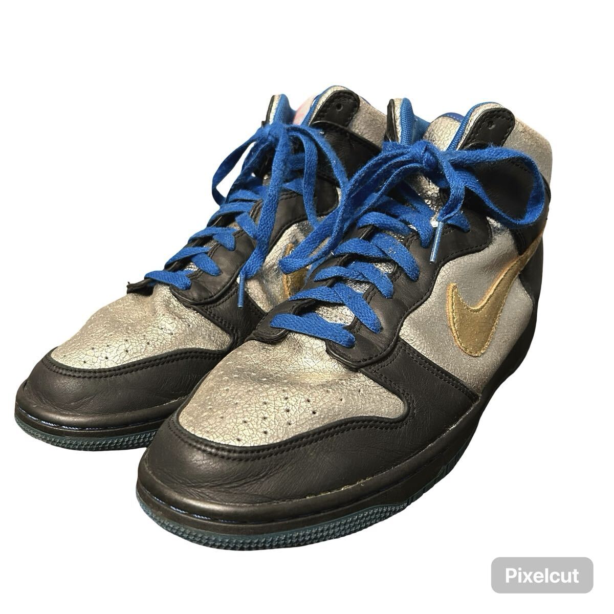 ※2 NIKE ID DUNK HIGH ナイキ ダンク ハイカットスニーカー 601997-991 シルバー ゴールド 28.5cm