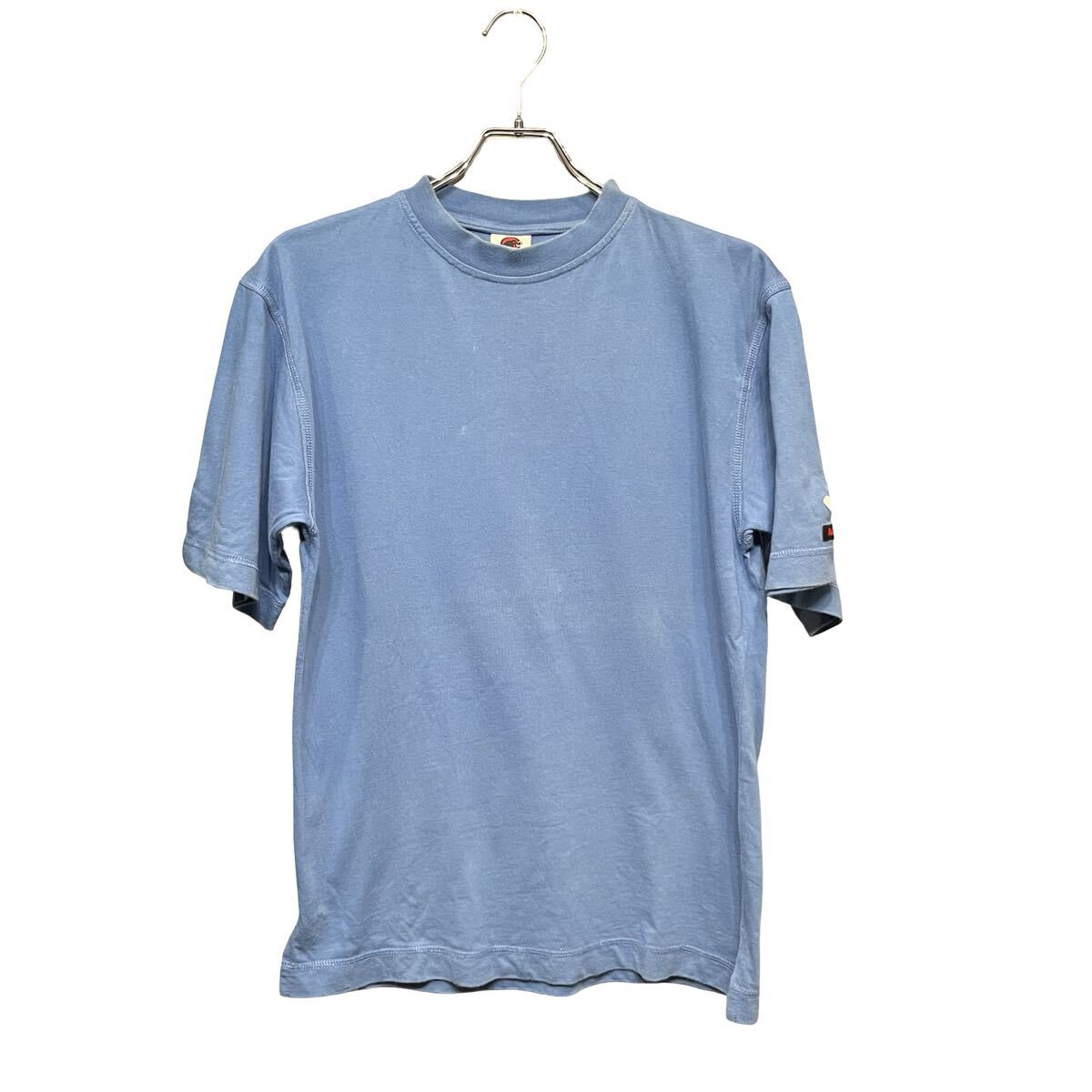 ※MT2 MAMMUT マムート 半袖Tシャツ ブルーグレー バックプリント コットン100% サイズXS