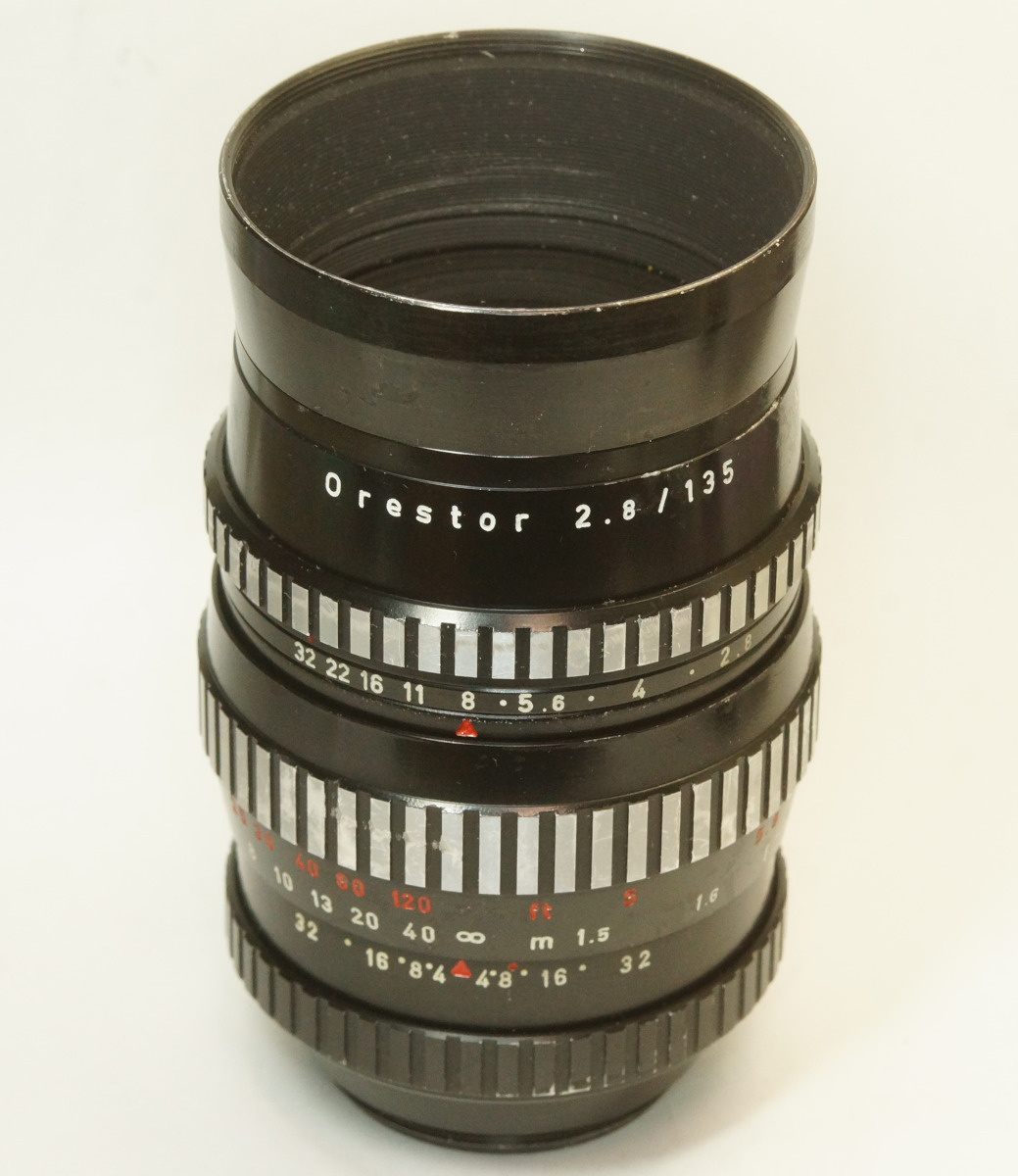 ドイツ製 Meyer-Optik Orestor 2.8/135 M42 11NB-780 ゼブラ 絞羽15枚