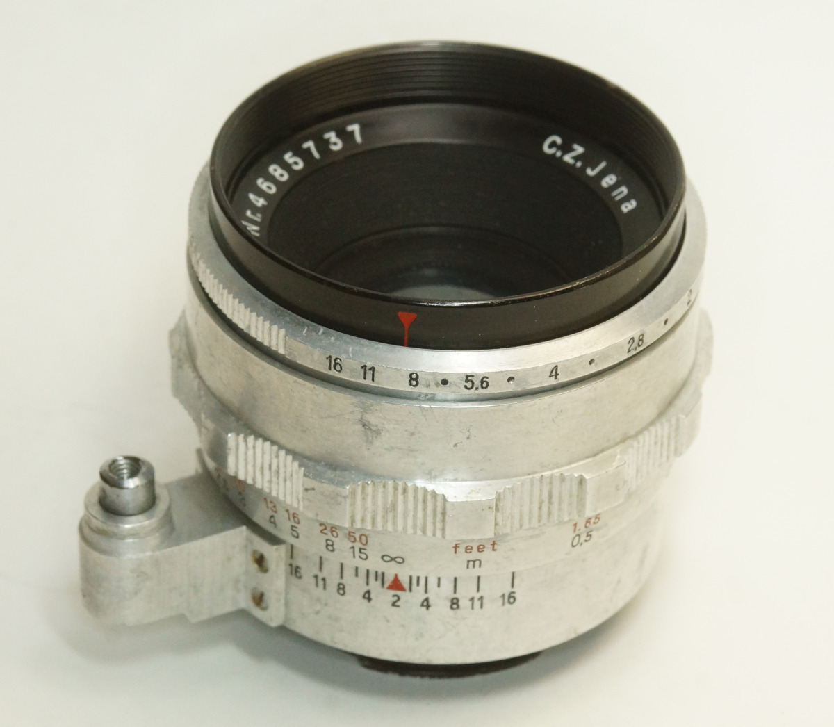 ドイツ製 Carl Zeiss Jena Biotar 2/58 Exakta 44B-737 半自動絞 輸出仕様 絞羽10枚 後期型 50年代