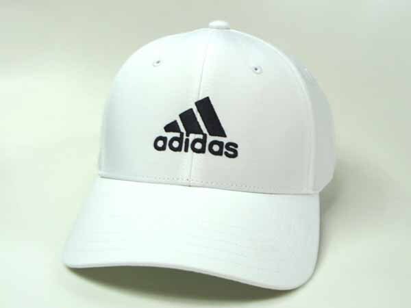 adidas アディダス ポリエステル キャップ ホワイト 男女兼用 フリーサイズ 帽子 ゴルフ【新品未使用品】 ◆アウトレット◆