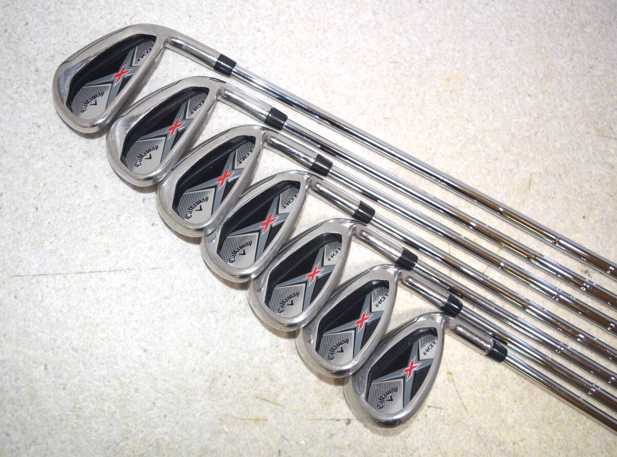 送料込み Callaway XHOT アイアン #6～SW 7本セット◇オリジナルスチール XHOT FLEX-S