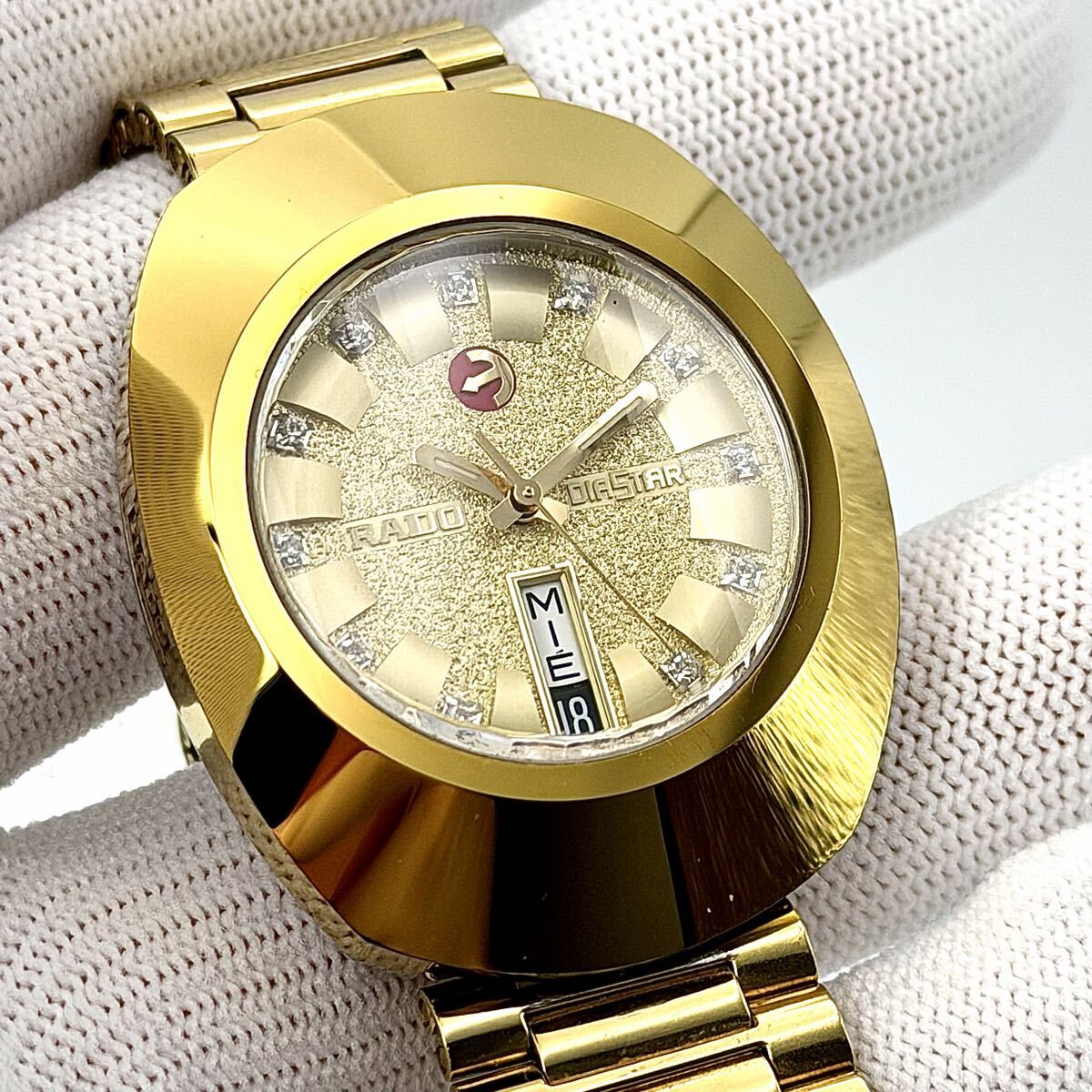 稼動 激レア RADO ラドー DIASTAR ダイヤスター 648.0413.3 タングステン カットガラス ヴィンテージウォッチ vintage デイデイト 時計