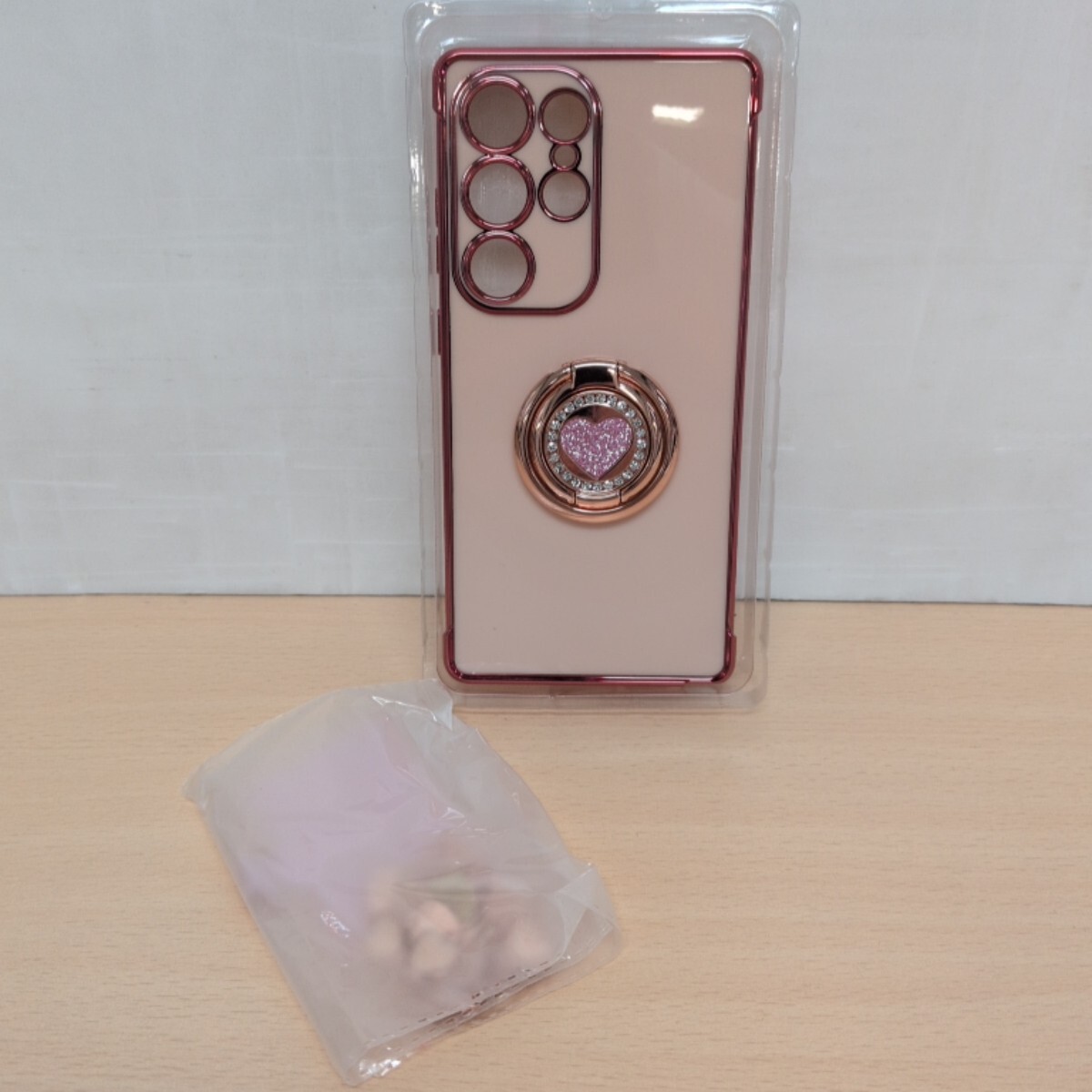 y062303g Rockaway Galaxy S25 Ultra ケース カバー ピンク ゴールド チャーム ハート 