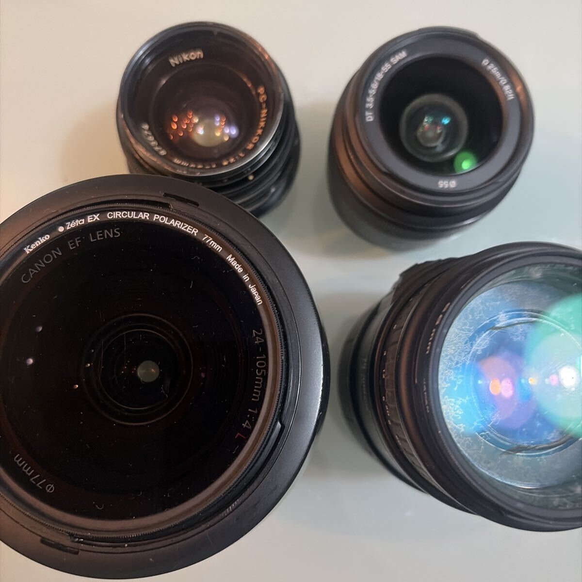 1円スタート　TJ13 カメラレンズ　4個　セット　まとめ　 Canon Nikon SONY SIGMA AF 動作未確認　現状品