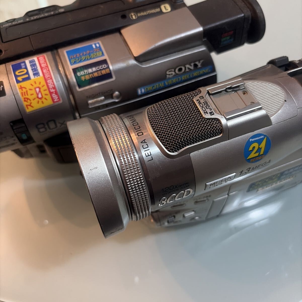 1円スタート　TJ17 ビデオカメラ　2個　セット　まとめ SONY Handycam Panasonic 動作未確認　現状品