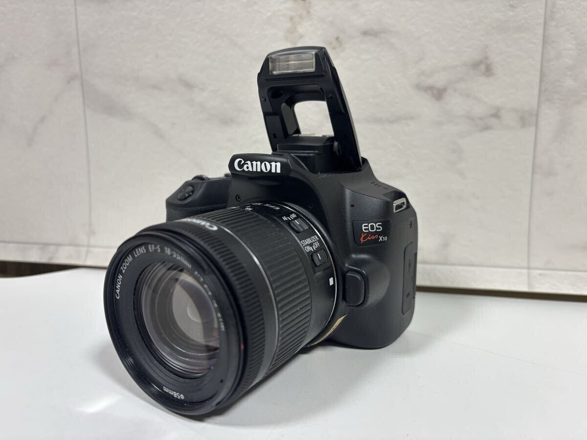 00 Canon EOS Kiss X10 キャノン デジタル一眼レフカメラ カメラ 中古品 一眼レフ 軽量 バッテリー無 4K レンズ EF-S18-55mm F4-5.6 IS STM