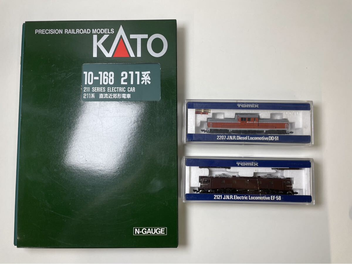 0J-5-79 KATO 10-168 211系 直流近郊形電車 7両セット Nゲージ カトー TOMIX 2207 DD51 2121 EF-58 未検品